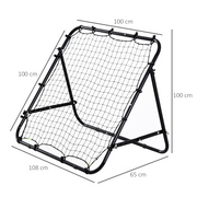 Rebounder Net Kids Adults Football Training Aid Practice Adjustable  HOMCOM