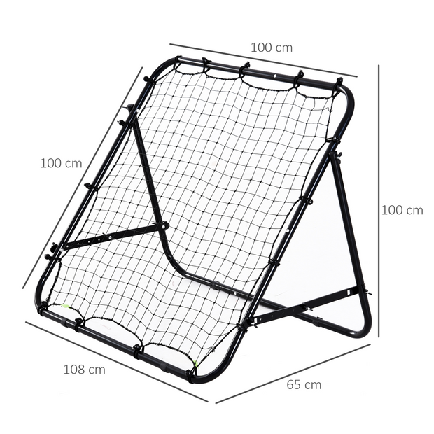 Rebounder Net Kids Adults Football Training Aid Practice Adjustable  HOMCOM