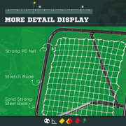 Angle Adjustable Rebounder Net Goal Training Set Football, Baseball HOMCOM