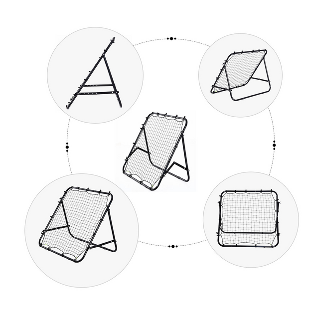 Rebounder Net Kids Adults Football Training Aid Practice Adjustable  HOMCOM