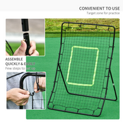 Rebounder Net Target Ball Kickback Baseball Training Equipment Play HOMCOM