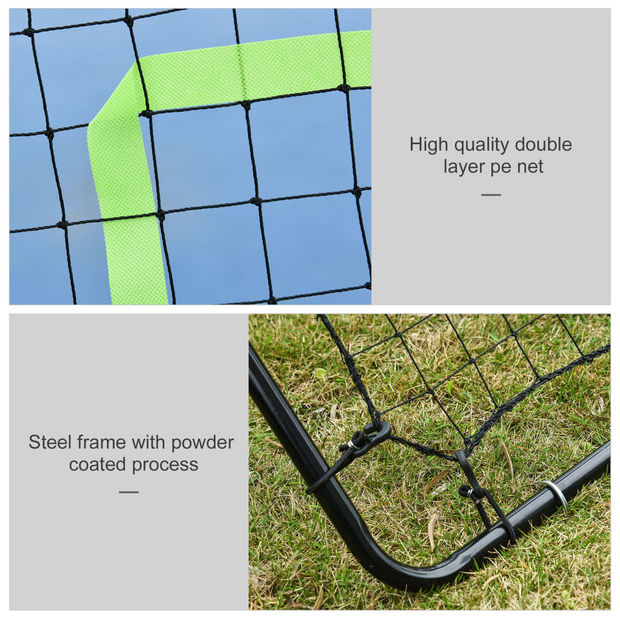 Rebounder Net Target Ball Kickback Baseball Training Equipment Play HOMCOM