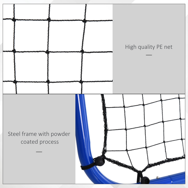 Rebounder Net Football Target Goal Training Adjustable Angles HOMCOM