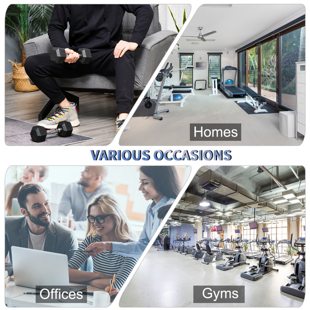 Hexagonal Dumbbells Kit Weight Lifting Exercise for Home Fitness 2x5kg HOMCOM