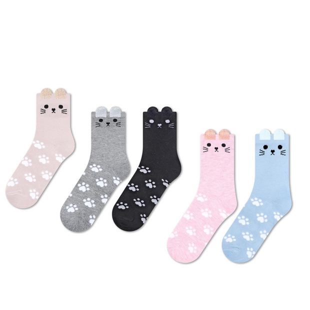 VINSANI CAT SOCKS 5pk 1010412