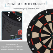 Electronic Dartboard LED Digital Score 27 Games with 12 Soft Darts Ready-to-Play
