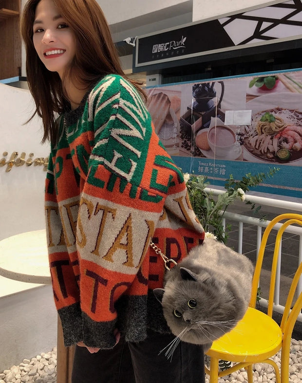 Hand Bag Mini Bag With Versatile Chain High Quality Cute Fashion Grey Cat Bag Cross Body Bag Clutch Bag