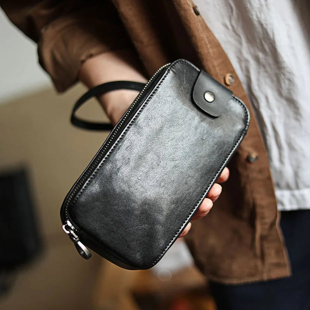 AETOO Genuine Leather Men's Chest Bag Messenger Bag Shoulder Bag Casual First Layer Cowhide Waist Bag Trendy Men's Bag