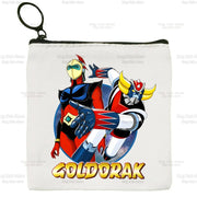 Manga Goldorak Ufo Robo Anime Canvas Bag Pure White Bag, Mazinger Grendizer Zipper Bag Coin Bag Coin Bag Clutch Bag