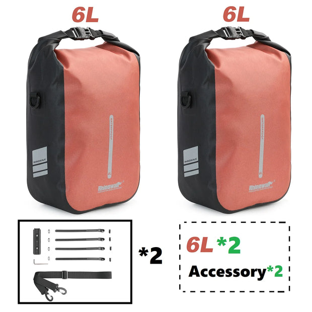 Rhinowalk 2 PCS Bicycle Fork Bag Quick Release Bike Bag Waterproof Electric Scooter Bag Bicycle Front Bag Bike Fork Bag