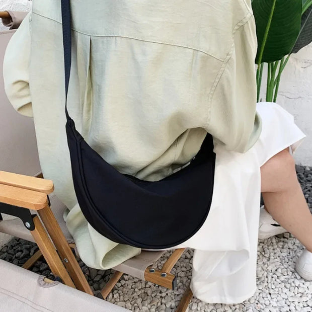 Upgraded Version Crossbody Bag New Trendy Dumpling Bag Lightweight Small Body Bag Underarm Bag Single Shoulder Canvas Bag