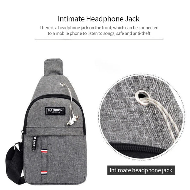 Geestock New Chest Bag For Male Men's shoulder bag Simple Nylon Fashion Mini Cross Bag Waterproof Crossbody Bag Luxury Bag 크로스백