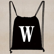 Drawstring Bag Backpack Tote Bag String Lightweight Outdoor Sport Bag for Travel Sundries Bag White Letter Fitness Sports Bag