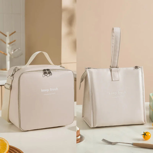 One-shoulder Bento Bag Student Lunch Box Bag Lunch Bag Office Worker Carrying Lunch Bag Thermal Insulation Bag