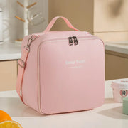One-shoulder Bento Bag Student Lunch Box Bag Lunch Bag Office Worker Carrying Lunch Bag Thermal Insulation Bag