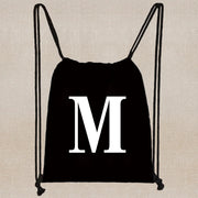 Drawstring Bag Backpack Tote Bag String Lightweight Outdoor Sport Bag for Travel Sundries Bag White Letter Fitness Sports Bag