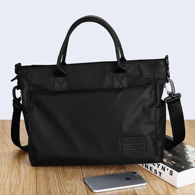 BJIAX File Bag Carrying Briefcase Men's Business Bag Lawyer Office Computer Bag Horizontal Shoulder Crossbody Bag Men Bag