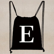 Drawstring Bag Backpack Tote Bag String Lightweight Outdoor Sport Bag for Travel Sundries Bag White Letter Fitness Sports Bag