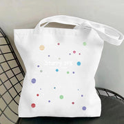 Women Starry Sky Shopping Bag,Big Casual Canvas Bag ,Portable Shopper Bag ,Cartoon Tote Bag ,Lightweight Shoulder Bag for Daily