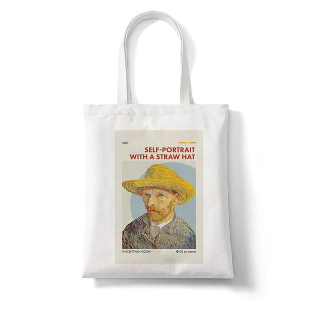 Van Gogh Painting Shopper Bag Harajuku Women Shopping Bag Canvas Shopper Bag Girl Tote Bag Shoulder Lady Bag