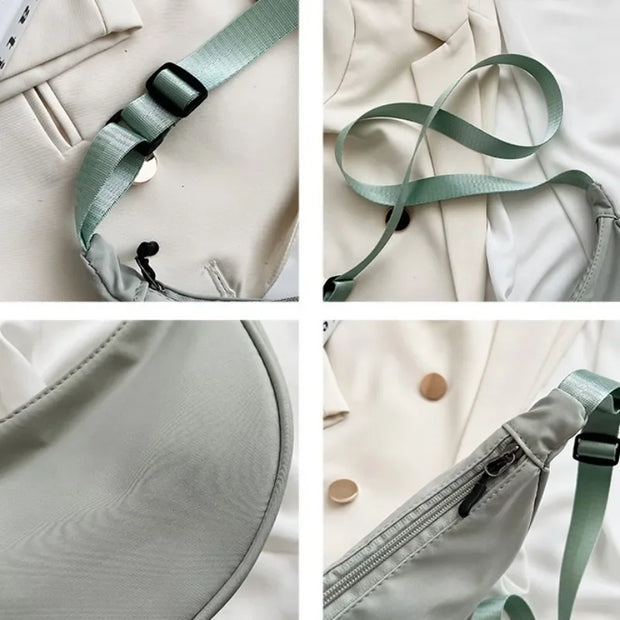 Upgraded Version Crossbody Bag New Trendy Dumpling Bag Lightweight Small Body Bag Underarm Bag Single Shoulder Canvas Bag