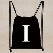 Drawstring Bag Backpack Tote Bag String Lightweight Outdoor Sport Bag for Travel Sundries Bag White Letter Fitness Sports Bag