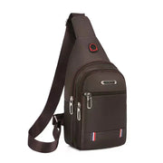 Business Men's Chest Bag Shoulder Messenger Bag Casual Canvas Travel Bag Waist Bag Multifunctional Waterproof Storage Large Bag