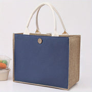Jute Bag Covered blank canvas bag Painting Jute bag tote bag cotton and hemp bag Shopping tote bag