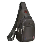 Business Men's Chest Bag Shoulder Messenger Bag Casual Canvas Travel Bag Waist Bag Multifunctional Waterproof Storage Large Bag