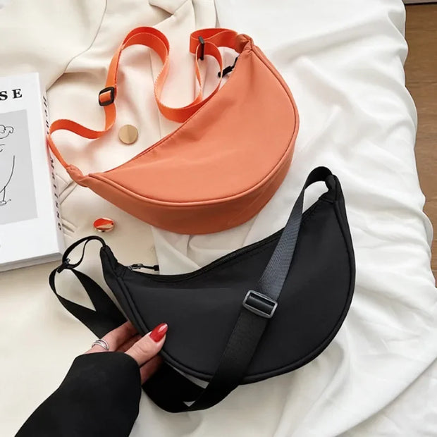 Upgraded Version Crossbody Bag New Trendy Dumpling Bag Lightweight Small Body Bag Underarm Bag Single Shoulder Canvas Bag