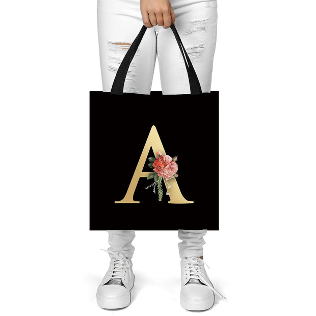 Letter Printing Canvas bag Lightweight Shoulder bag Tote bag Handbag Shopping bag Holiday Gift Bag