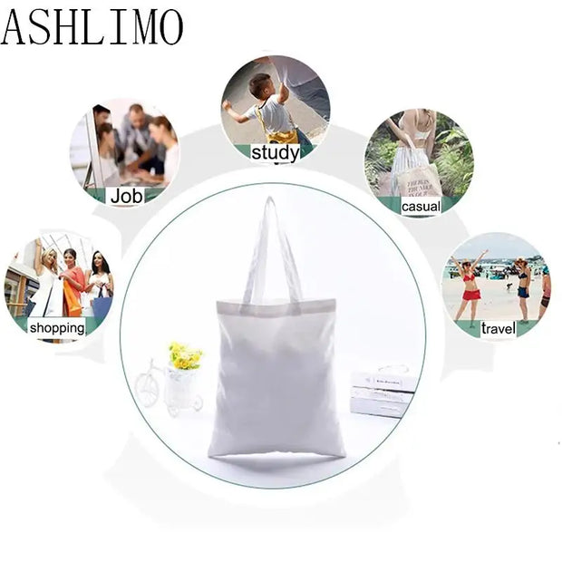 Van Gogh Painting Shopper Bag Harajuku Women Shopping Bag Canvas Shopper Bag Girl Tote Bag Shoulder Lady Bag