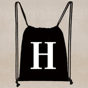 Drawstring Bag Backpack Tote Bag String Lightweight Outdoor Sport Bag for Travel Sundries Bag White Letter Fitness Sports Bag