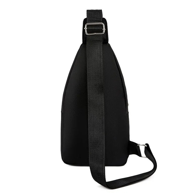 Business Men's Chest Bag Shoulder Messenger Bag Casual Canvas Travel Bag Waist Bag Multifunctional Waterproof Storage Large Bag