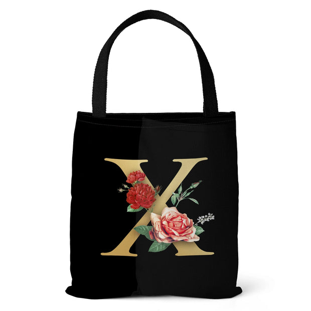 Letter Printing Canvas bag Lightweight Shoulder bag Tote bag Handbag Shopping bag Holiday Gift Bag