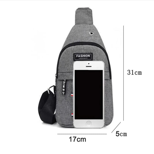 Geestock New Chest Bag For Male Men's shoulder bag Simple Nylon Fashion Mini Cross Bag Waterproof Crossbody Bag Luxury Bag 크로스백