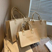 Felt Bag Women's Large Capacity Shoulder Storage Bag Tote Bag Shopping Bag Customized Foldable Shopping Bag  Tote Bags for Women