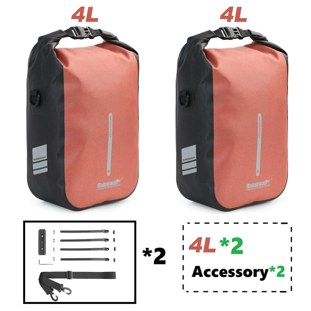 Rhinowalk 2 PCS Bicycle Fork Bag Quick Release Bike Bag Waterproof Electric Scooter Bag Bicycle Front Bag Bike Fork Bag