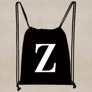 Drawstring Bag Backpack Tote Bag String Lightweight Outdoor Sport Bag for Travel Sundries Bag White Letter Fitness Sports Bag