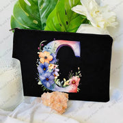 1 Pc Initial Letter Bag Letter Makeup Bag for Women Initial Cosmetic Bag A-Z Personalized Makeup Bag Travel Bag,Initial Cosmetic