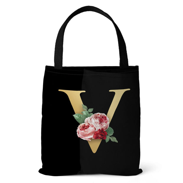 Letter Printing Canvas bag Lightweight Shoulder bag Tote bag Handbag Shopping bag Holiday Gift Bag