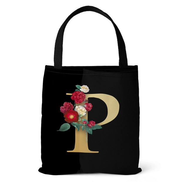 Letter Printing Canvas bag Lightweight Shoulder bag Tote bag Handbag Shopping bag Holiday Gift Bag