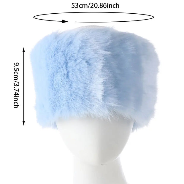 Warm Outdoor Girl Earmuff Women Winter Hats Faux Fur Headband Fluffy Russian Caps Fur Faux Bomber