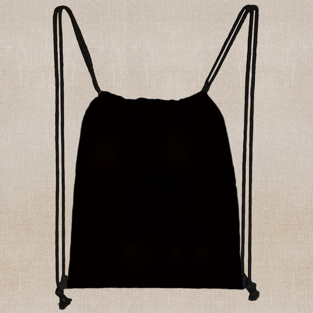 Drawstring Bag Backpack Tote Bag String Lightweight Outdoor Sport Bag for Travel Sundries Bag White Letter Fitness Sports Bag