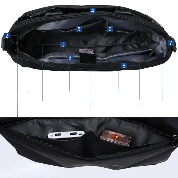 BJIAX File Bag Carrying Briefcase Men's Business Bag Lawyer Office Computer Bag Horizontal Shoulder Crossbody Bag Men Bag