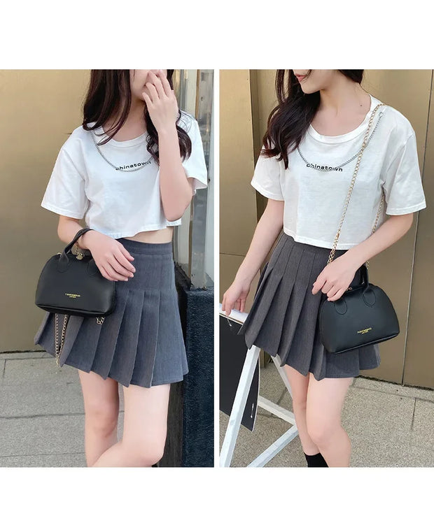 Women's Bag New Fashion Shoulder Bag Gold Plated Handbag Elegant Temperament Crossbody Bag Small Bag
