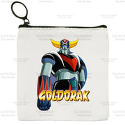 Manga Goldorak Ufo Robo Anime Canvas Bag Pure White Bag, Mazinger Grendizer Zipper Bag Coin Bag Coin Bag Clutch Bag