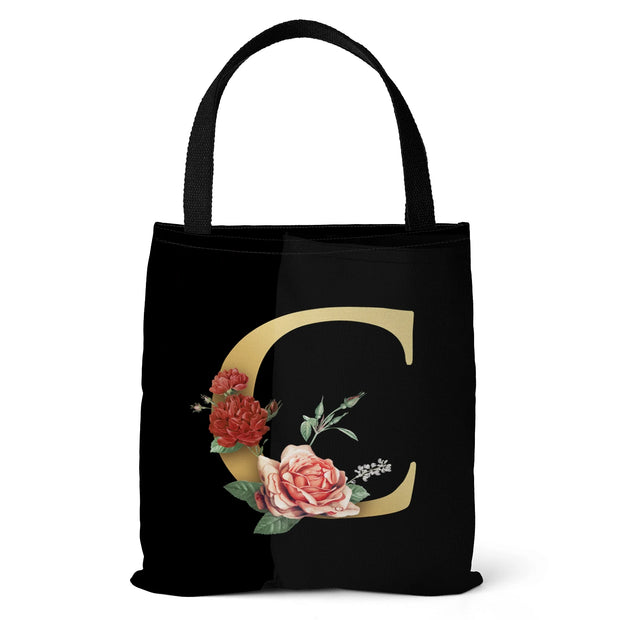 Letter Printing Canvas bag Lightweight Shoulder bag Tote bag Handbag Shopping bag Holiday Gift Bag