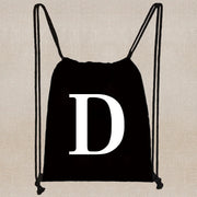Drawstring Bag Backpack Tote Bag String Lightweight Outdoor Sport Bag for Travel Sundries Bag White Letter Fitness Sports Bag