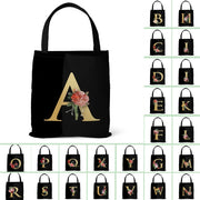 Letter Printing Canvas bag Lightweight Shoulder bag Tote bag Handbag Shopping bag Holiday Gift Bag